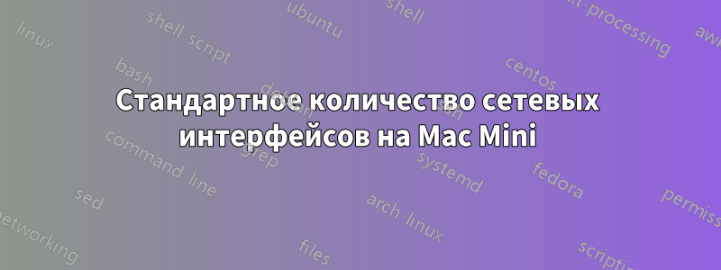 Стандартное количество сетевых интерфейсов на Mac Mini