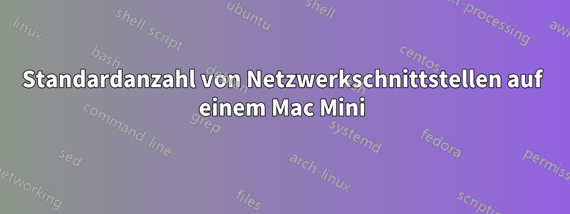 Standardanzahl von Netzwerkschnittstellen auf einem Mac Mini