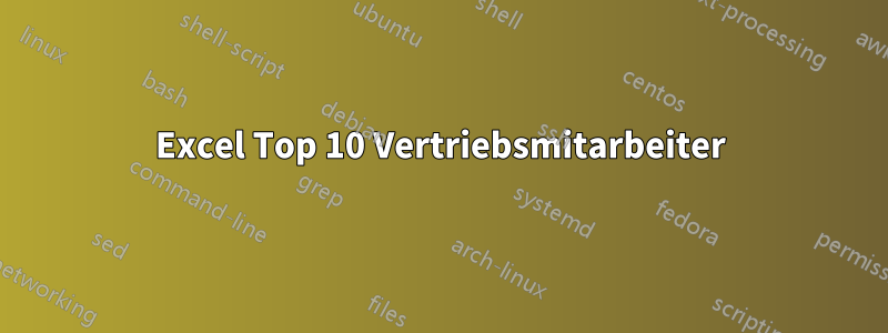 Excel Top 10 Vertriebsmitarbeiter