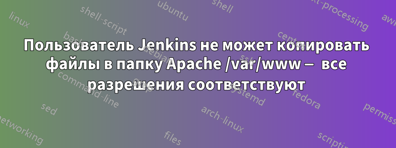 Пользователь Jenkins не может копировать файлы в папку Apache /var/www — все разрешения соответствуют