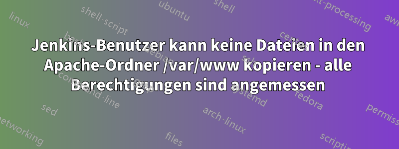 Jenkins-Benutzer kann keine Dateien in den Apache-Ordner /var/www kopieren - alle Berechtigungen sind angemessen