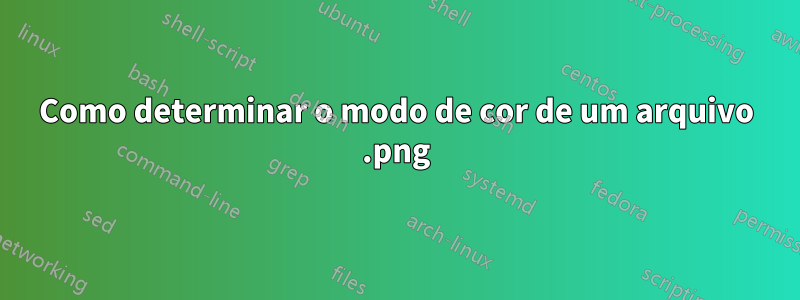 Como determinar o modo de cor de um arquivo .png