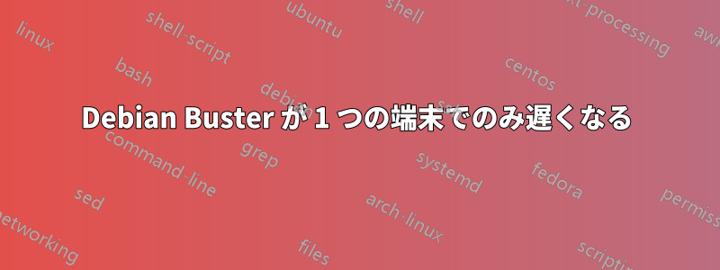 Debian Buster が 1 つの端末でのみ遅くなる