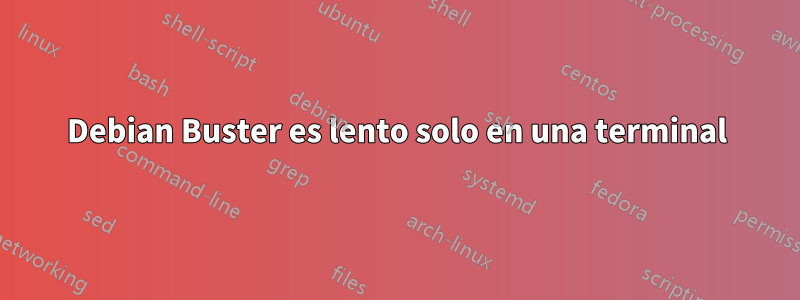 Debian Buster es lento solo en una terminal