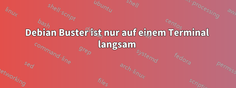 Debian Buster ist nur auf einem Terminal langsam