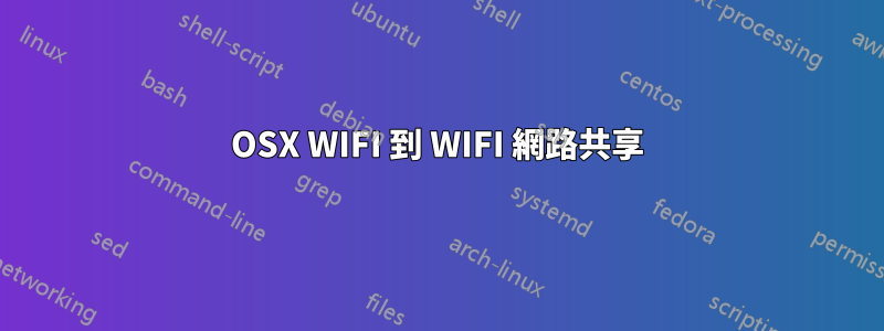 OSX WIFI 到 WIFI 網路共享