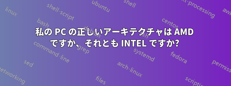 私の PC の正しいアーキテクチャは AMD ですか、それとも INTEL ですか?