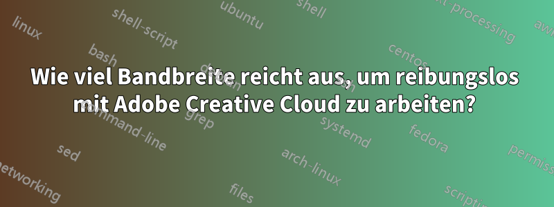 Wie viel Bandbreite reicht aus, um reibungslos mit Adobe Creative Cloud zu arbeiten?