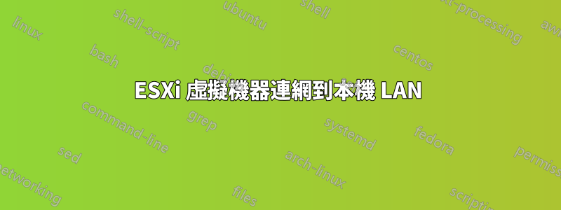 ESXi 虛擬機器連網到本機 LAN