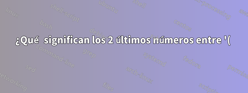¿Qué significan los 2 últimos números entre '()' en la respuesta 227 al comando "ls"?
