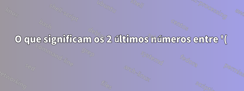O que significam os 2 últimos números entre '()' na resposta 227 ao comando “ls”?