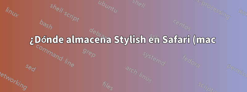 ¿Dónde almacena Stylish en Safari (mac) los estilos CSS?