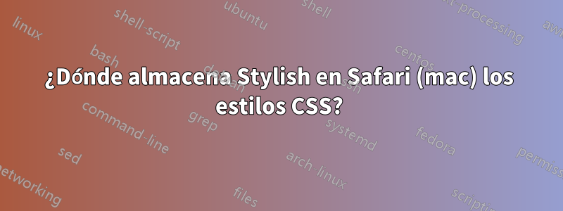 ¿Dónde almacena Stylish en Safari (mac) los estilos CSS?