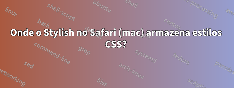 Onde o Stylish no Safari (mac) armazena estilos CSS?