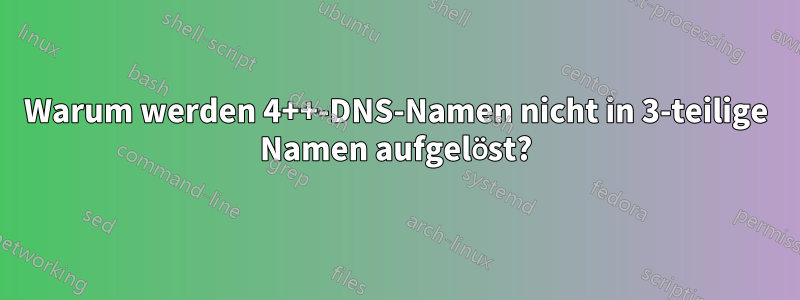 Warum werden 4++-DNS-Namen nicht in 3-teilige Namen aufgelöst?