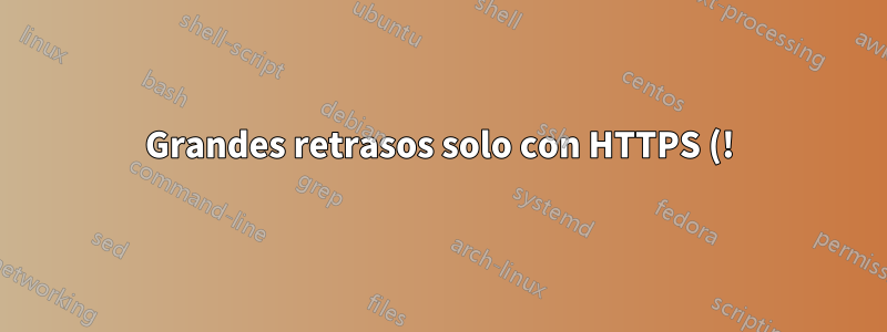 Grandes retrasos solo con HTTPS (!) en la red interna