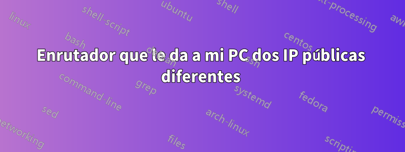 Enrutador que le da a mi PC dos IP públicas diferentes