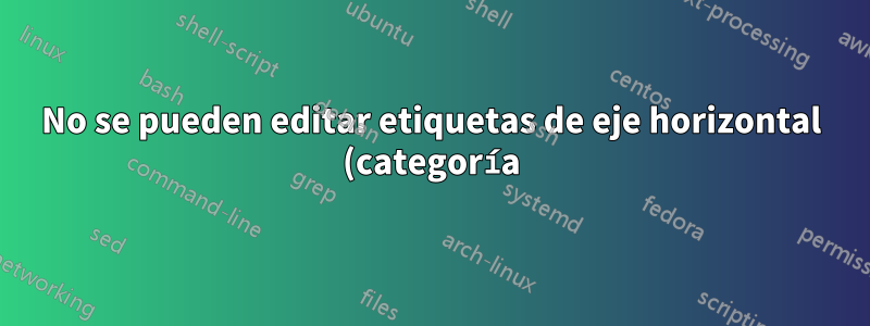 No se pueden editar etiquetas de eje horizontal (categoría) en Excel
