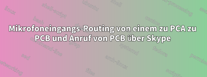 Mikrofoneingangs-Routing von einem zu PCA zu PCB und Anruf von PCB über Skype