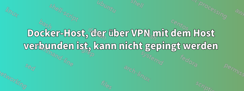 Docker-Host, der über VPN mit dem Host verbunden ist, kann nicht gepingt werden