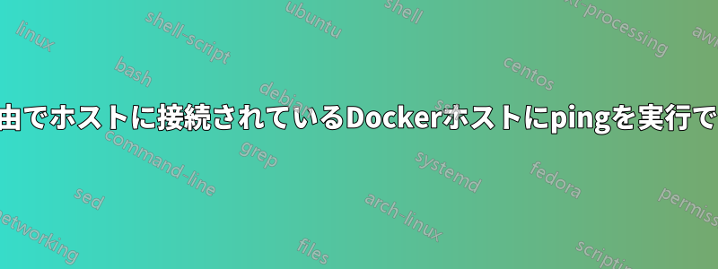 VPN経由でホストに接続されているDockerホストにpingを実行できない