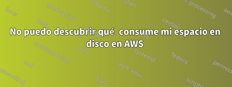 No puedo descubrir qué consume mi espacio en disco en AWS