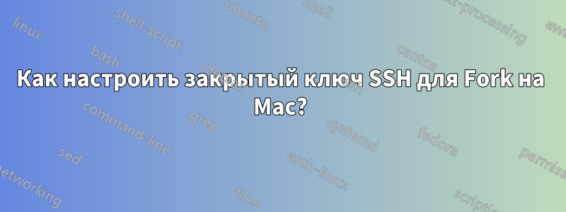 Как настроить закрытый ключ SSH для Fork на Mac?