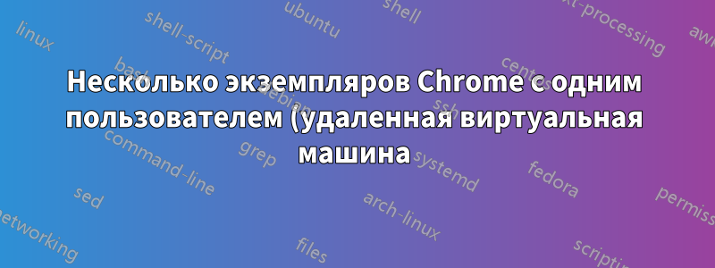 Несколько экземпляров Chrome с одним пользователем (удаленная виртуальная машина)
