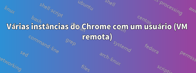 Várias instâncias do Chrome com um usuário (VM remota)