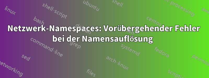 Netzwerk-Namespaces: Vorübergehender Fehler bei der Namensauflösung 