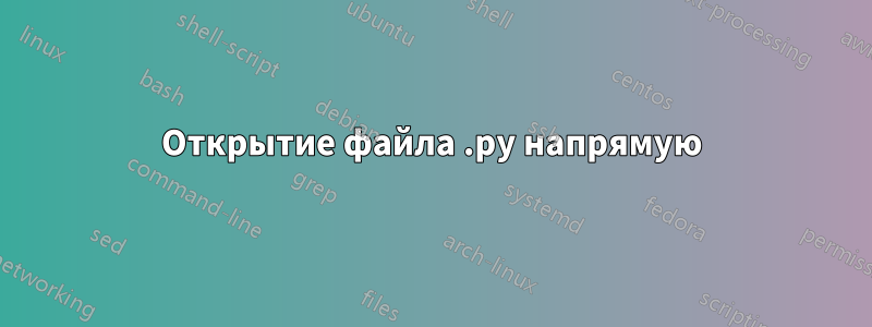 Открытие файла .py напрямую