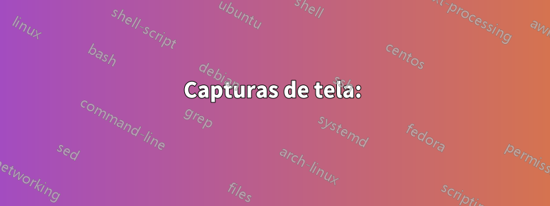 Capturas de tela: