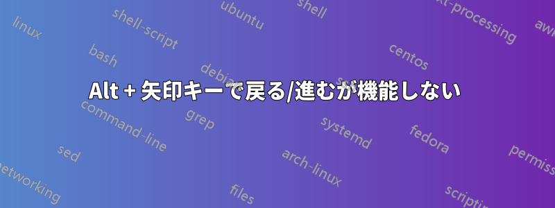 Alt + 矢印キーで戻る/進むが機能しない