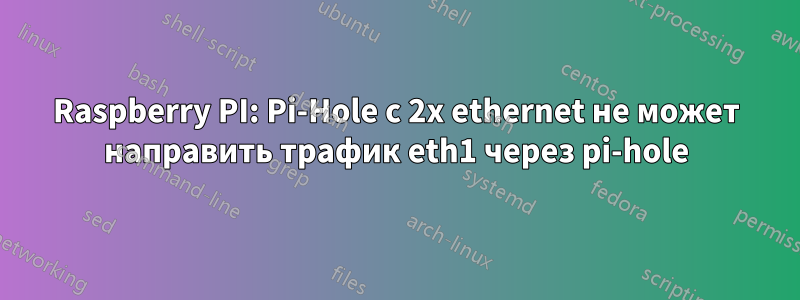 Raspberry PI: Pi-Hole с 2x ethernet не может направить трафик eth1 через pi-hole