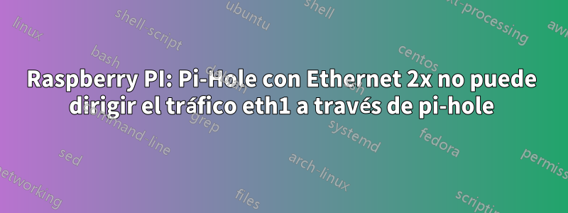 Raspberry PI: Pi-Hole con Ethernet 2x no puede dirigir el tráfico eth1 a través de pi-hole