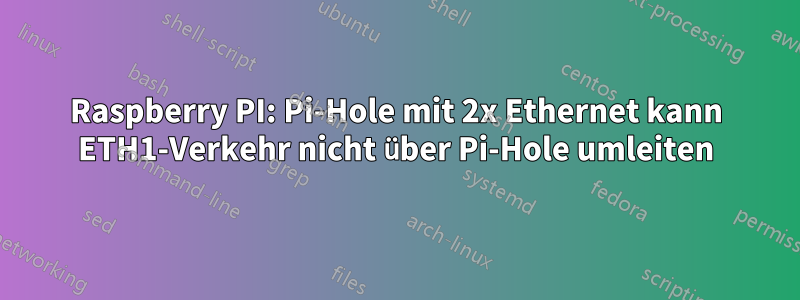 Raspberry PI: Pi-Hole mit 2x Ethernet kann ETH1-Verkehr nicht über Pi-Hole umleiten