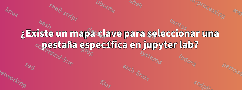 ¿Existe un mapa clave para seleccionar una pestaña específica en jupyter lab?