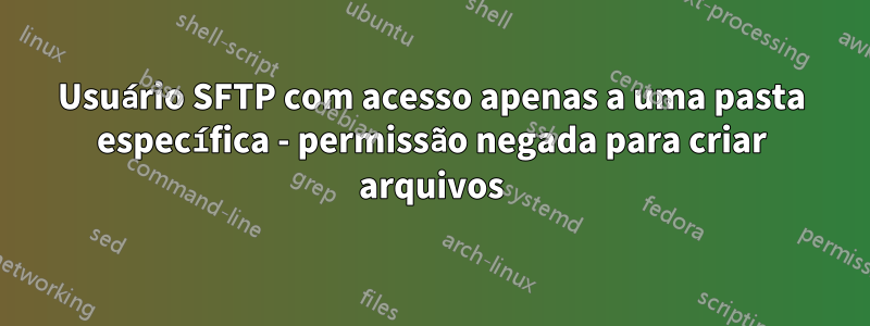 Usuário SFTP com acesso apenas a uma pasta específica - permissão negada para criar arquivos