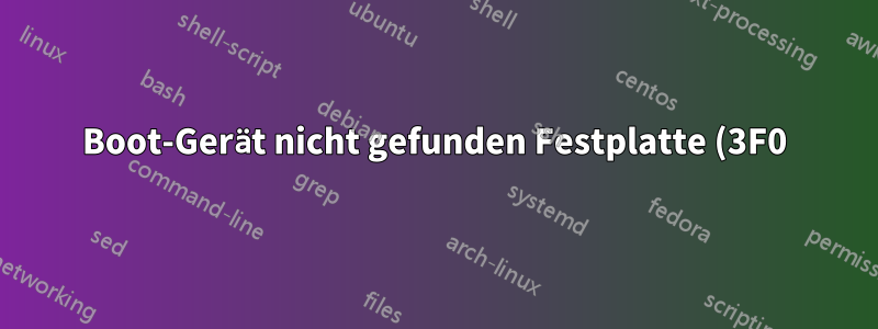 Boot-Gerät nicht gefunden Festplatte (3F0) HP mit Debian 10