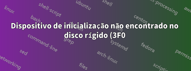 Dispositivo de inicialização não encontrado no disco rígido (3F0) HP com Debian 10