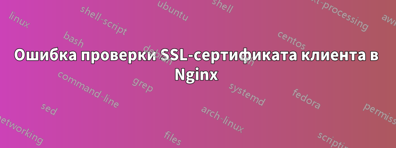 Ошибка проверки SSL-сертификата клиента в Nginx