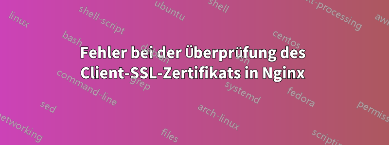 Fehler bei der Überprüfung des Client-SSL-Zertifikats in Nginx