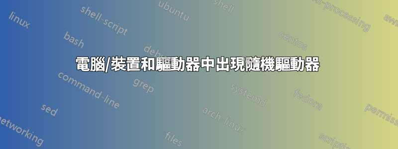 電腦/裝置和驅動器中出現隨機驅動器