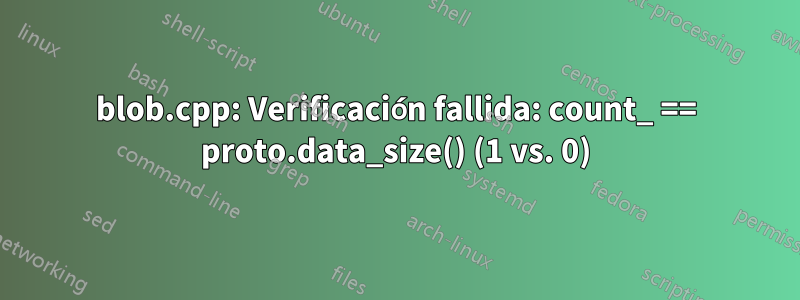 blob.cpp: Verificación fallida: count_ == proto.data_size() (1 vs. 0)