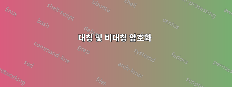 대칭 및 비대칭 암호화