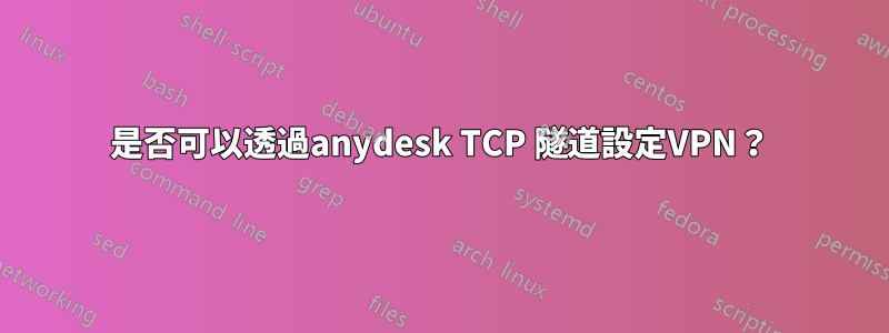 是否可以透過anydesk TCP 隧道設定VPN？