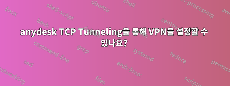 anydesk TCP Tunneling을 통해 VPN을 설정할 수 있나요?