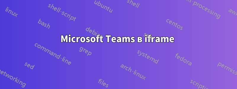 Microsoft Teams в iframe