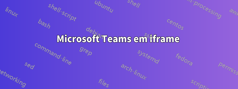 Microsoft Teams em iframe