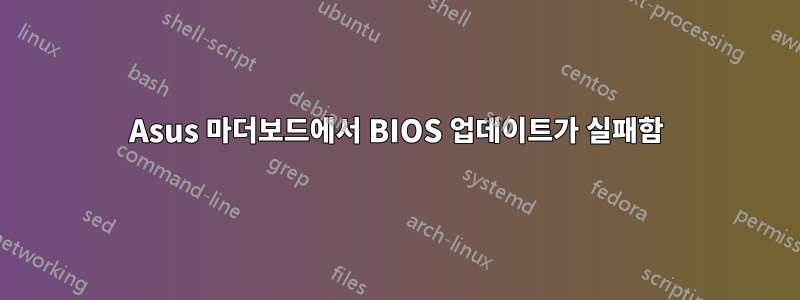 Asus 마더보드에서 BIOS 업데이트가 실패함